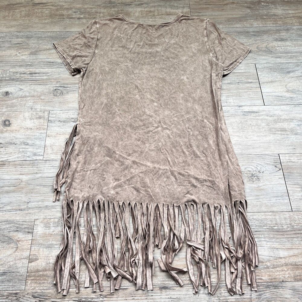 Vocal USA Cowboy Fringe Gem Top Western Rhinestone Boot Graphic Affliction M L - Picture 2 of 10